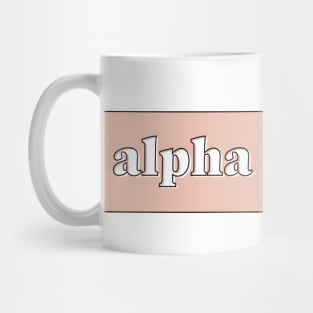 A Xi D Simple Peach Text Mug